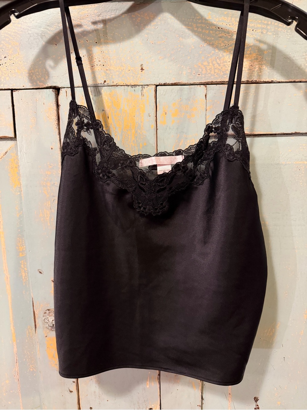 Victoria's Secret Black Lace Trim Camisole
